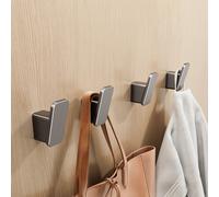 Confezione 4 ganci appendiabiti moderni nero bianco grigio per riporre casa bagn
