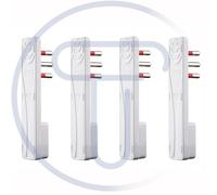 Confezione 4 spine ultrapiatte 10A 2P+T, piegata 90°, bianco, Rosi RS98116