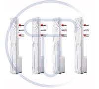 Confezione 4 spine ultrapiatte 16A 2P+T, piegata 90°, bianco, Rosi RS98118