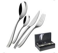 Confezione 49 pezzi posate in scatola gallery amalfi lucido bugatti, acciaio 18.10 cromo lucido cromo