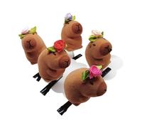 Confezione 5 Cartoni animati 3D Capybaras Peluche Forcine Clip per Capelli Animali Accessori Per Capelli Per Ragazze E Donne Presenti
