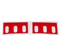 CONFEZIONE 5 COPPIE ETICHETTE ROSSE PER SUPPORTI LATERALI 19" MULTIPRESE RACK