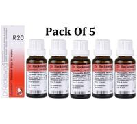 Confezione 5 Dr.Reckeweg R20 Ghiandolare Gocce per Donna 22 ML Ogni