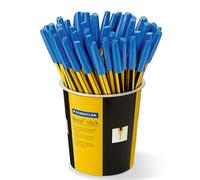 CONFEZIONE 50 PENNE BLU A SFERA STAEDTLER NORIS STICK SCUOLA