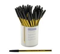CONFEZIONE 50 PENNE NERO A SFERA STAEDTLER NORIS STICK SCUOLA UFFICIO PENNA