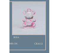 Confezione 50 pezzi, Bomboniera applicazione ORSETTO in plastica, dimensione cm1.5X2, per segnaposto, composizione confetti. (ck6112) (ROSA)