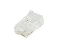 Confezione 50 Pezzi Plug Rj45 8 Poli Cat 6A Per Cavo Solido E Flessibile Con Guidacavi Interno Estraibile