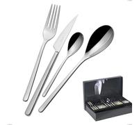 Confezione 50 pezzi posate in scatola gallery sintesi bugatti, acciaio 18.10 cromo lucido cromo