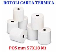 CONFEZIONE 50 ROTOLI TERMICI PER POS mm 57X18 MT F. 12