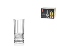 Confezione 6 Bicchieri In Vetro Trasparente Brillante Hb, 37Cl