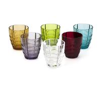 Confezione 6 Bicchieri Luxor Colorati in Vetro Colorato in Pasta Kaleidos