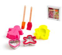 Confezione 6 Pezzi Pasticceria Silicone Manico Legno Assorti Home