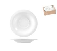 Confezione 6 Piattini Per Tazze Te' Porcellana Pisa Bianco Dopla