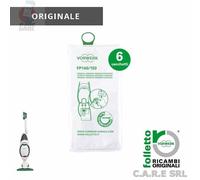 6 SACCHETTI ASPIRAPOLVERE FOLLETTO VORWERK PER VK140 VK150 KOBOLD ORIGINALE