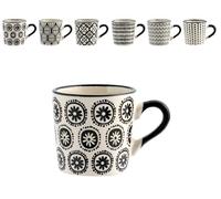 Confezione 6 Tazze Caffè Vhera in stoneware/gres Decoro Assortito H&H