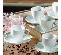 Confezione 6 tazzine caffè Porcellana Bianca + 6 piattini Bar caffè ThE