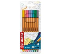 Confezione 8 Penne Stabilo Point 88 Colori Pastello