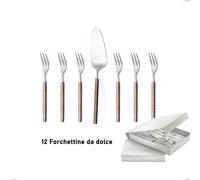 Confezione a libro 13 pezzi, forchettine più paletta dolce Zeus Fire, acciaio forgiato 18/10 (AISI 304)