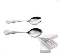 Confezione a libro 2 pezzi insalata privilege, Acciaio inox Aisi 304 Posate Lucide, spessore 2.5 mm cromo