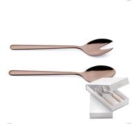 Confezione a libro 2 pezzi insalata Venice Copper Bronze, Acciaio Inox 18-10 trattamento pvd bronzo, spessore 4 mm cromo