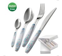 Confezione a libro 2 pezzi insalata Vero Trinacria Bianco 19, Acciaio 18/0 cromo