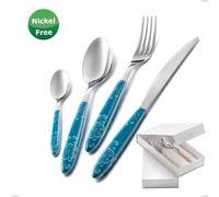 Confezione a libro 2 pezzi insalata Vero Trinacria Verde 31, inox 18/0 cromo