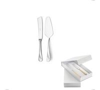 Confezione a libro 2 pezzi,paletta più coltello dolce da servizio Milano Inciso , 18/10 (AISI304) acciaio inox Lucido , spessore 2,5 mm cromo