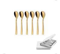 Confezione a libro 6 pezzi cucchiaini caffè Etoile PVD Gold, Acciaio 18/10 lucido, spessore 4 mm, pvd oro cromo