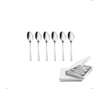 Confezione a libro 6 pezzi cucchiaini caffè lux, Acciaio inox Aisi 304 Posate Lucide, spessore 2.5 mm cromo
