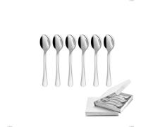 Confezione a libro 6 pezzi cucchiaini caffè Milano inox 18/10 , Acciaio inox 18/10 (AISI304) lucido a specchio, spessore 2,5 mm cromo