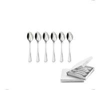 Confezione a libro 6 pezzi cucchiaini caffè privilege, Acciaio inox Aisi 304 Posate Lucide, spessore 2.5 mm cromo