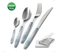 Confezione a libro 6 pezzi cucchiaini caffè Vero Trinacria Bianco 19, Acciaio 18/0 cromo