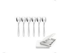 Confezione a libro 6 pezzi cucchiaini gelato Kappa, Acciaio inox 18.10 (AISI304), spessore 2.5 mm finitura inox Lucido cromo