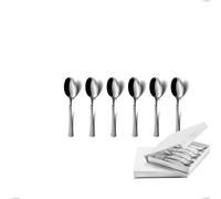Confezione a libro 6 pezzi cucchiaino moka bavaria, Acciaio inox (Aisi 304) lucido stile classico cromo