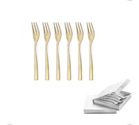 Confezione a libro 6 pezzi forchette dolce Etoile PVD Sabbiato Champagne, Acciaio 18/10 sabbiato, spessore 4 mm, pvd champagne cromo