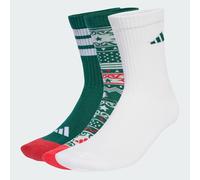 CONFEZIONE adidas CHRISTMAS GRAPHIC CREW SOCK 3PAIR Collegiate Green / White / Pure Ruby 43-45