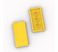 Confezione assortita di 100 piastrelle gialle da costruzione, accessori per piastrelle 2x4 per costruzione, compatibili con parti e pezzi Lego