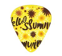 Confezione assortita di plettri per chitarra, bordi lisci, motivi durevoli e trasparenti, 3 opzioni di spessore, belli e belli da vedere, Hello Nice Sunshines
