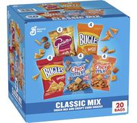 Confezione assortita di snack classici misti, Bugles Original & Nacho Cheese, ricetta originale Gardetto, Chex Mix Traditional & Cheddar, 800 ml (20 sacchetti)