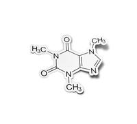 Confezione autoadesivi in vinile, formula chimica, caffeina, per insegnanti di scienza, regalo per caffè, resistente all'acqua e UV, amatoriale della scienza, per computer bottiglia e auto,