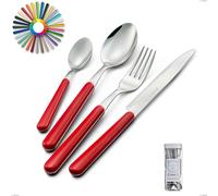 Confezione barattolo francese 24 pezzi posate Brio, Acciaio inox 18.c (AISI 430), manici in abs multicolor
