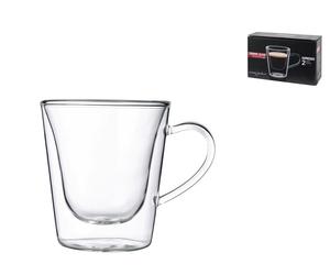 Confezione Bormioli 2 tazze caffe' senza piatto in borosilicato duos