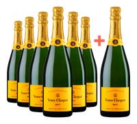 Confezione Champagne Veuve Clicquot - Brut Carte Jaune 6 + 1 In Omaggio Champagne