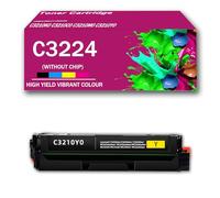 Confezione combinata di cartucce di toner a colori C3224 da 1500 pagine senza chip compatibili per stampante Lexmark C3224 C3326 C3426 MC3224 MC3326 MC3426 C3224dw C3326dw C3426dw,Yellow-1Pack