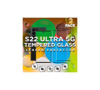 Confezione compatibile con Samsung S22ULTRA5G - Vetro temperato 9H - 3D Super Qualità