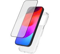 Bigben Connected Cover 2in1 iPhone 17 Pro morbida trasparente + vetro 2.5D SmartFrame Certificato GRS