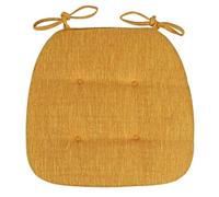 Confezione Da 1/2/4 Cuscino for Sedia Da Pranzo,Cuscini Sedie Cucina In Cotone E Lino,Cuscini Di Seduta Con Legami for Sedie Da Pranzo Addensare Cuscino Pad(Turmeric,17x16in*Pack of 1)