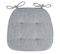 Confezione Da 1/2/4 Cuscino for Sedia Da Pranzo,Cuscini Sedie Cucina In Cotone E Lino,Cuscini Di Seduta Con Legami for Sedie Da Pranzo Addensare Cuscino Pad(Light Gray,17x16in*Pack of 2)