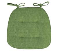 Confezione Da 1/2/4 Cuscino for Sedia Da Pranzo,Cuscini Sedie Cucina In Cotone E Lino,Cuscini Di Seduta Con Legami for Sedie Da Pranzo Addensare Cuscino Pad(Green,17x16in*Pack of 4)