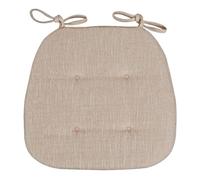 Confezione Da 1/2/4 Cuscino for Sedia Da Pranzo,Cuscini Sedie Cucina In Cotone E Lino,Cuscini Di Seduta Con Legami for Sedie Da Pranzo Addensare Cuscino Pad(Beige,17x16in*Pack of 2)